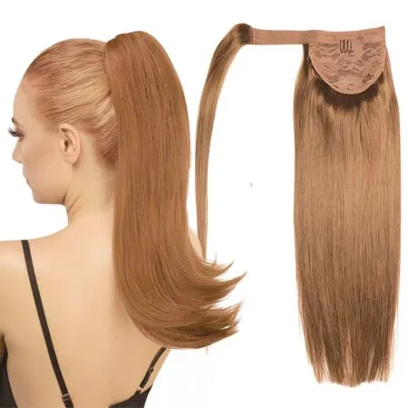 włosy blond kucyk